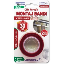 VODASEAL VHB EXTRA ÇİFT TARAFLI MONTAJ BANDI 20 MM X 1,5 MT
