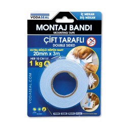 Vodaseal Çift Taraflı Köpük Montaj Bandı 20mmx3m