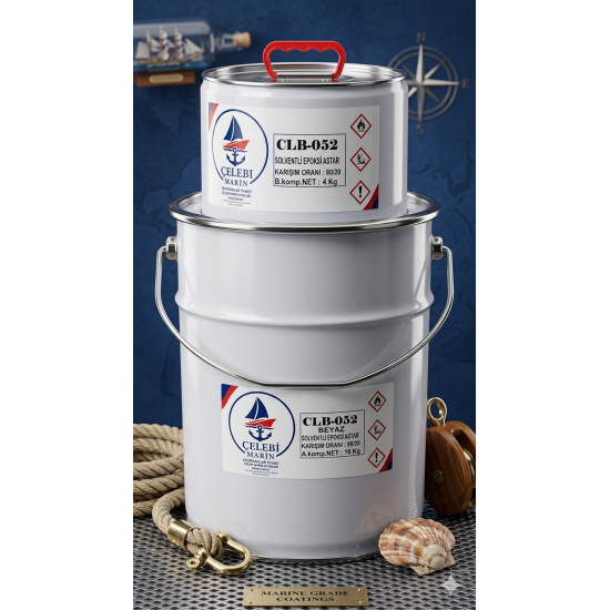 ÇELEBİ MARİN EPOKSİ ASTAR BOYA BEYAZ 20 KG