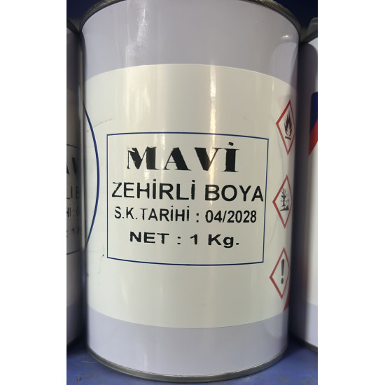 ÇELEBİ MARİN BAKIR ESASLI SEZONLUK ZEHİRLİ BOYA MAVİ1 KG
