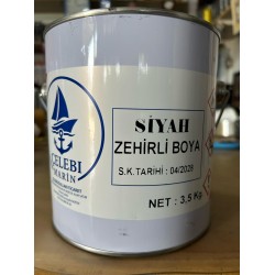 ÇELEBİ MARİN SEZONLUK ZEHİRLİ BOYA SİYAH 3.5 KG